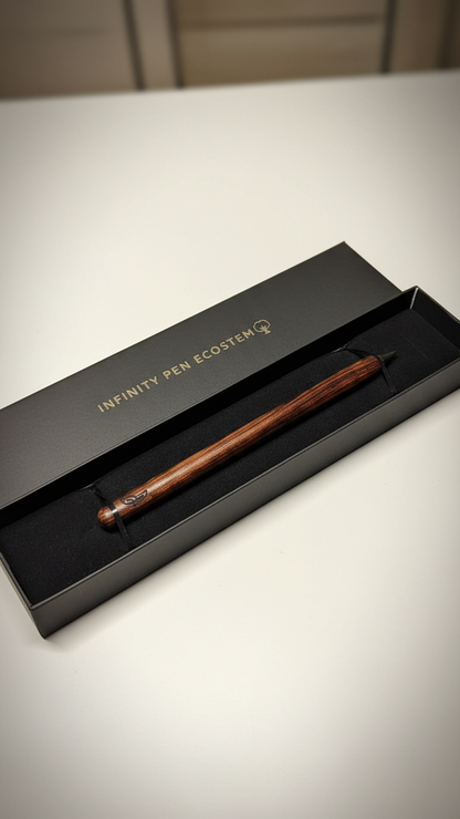 infinity-pen-ecostem-nachhaltiger-bleistift-aus-bambus-holz-optik-unboxing